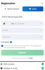 1win registration