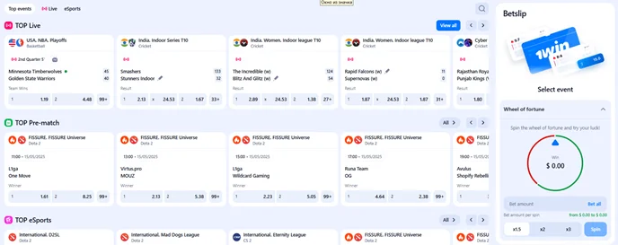1win website